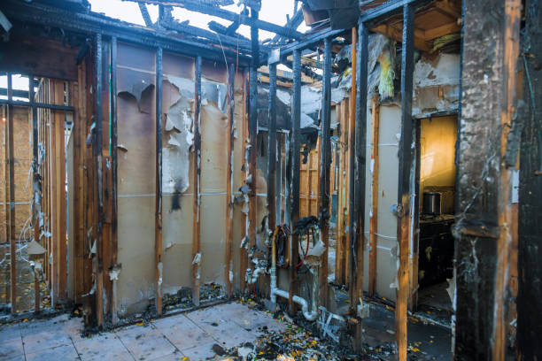 Professional Emergency Fire Damage Restoration technician working in Newtown Square, PA